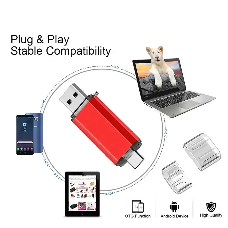 Lenovo 16 TB 2-in-1 OTG USB-Stick 3.0 Typ C 8 TB 4 TB USB-Laufwerk für iPhone Samsung Huawei Xiaomi Android Laptop Speicherstick – Detail 3
