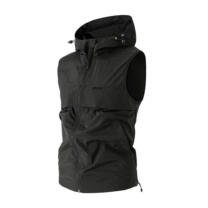 Outdoors Men Women Golf Jackets Vest sports casual sleeveless hooded waistcoat Ultra-thin Ice Silk Fast Dry Hiking Trekking Coat