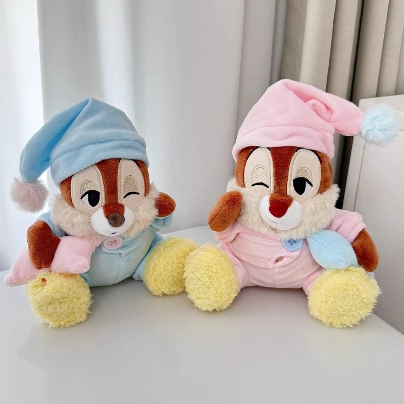25-55cm Sleepy Winnie The Pooh Chip&Dale Jack Ghost Pillow Doll Pajama Series Stitch Minnie Plush Toy Birthday Christmas Gift