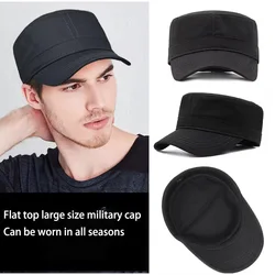 InlnDtor oversized men's flat cap bald head after closed mouth not outcrop leisure hiking play big head round flat cap