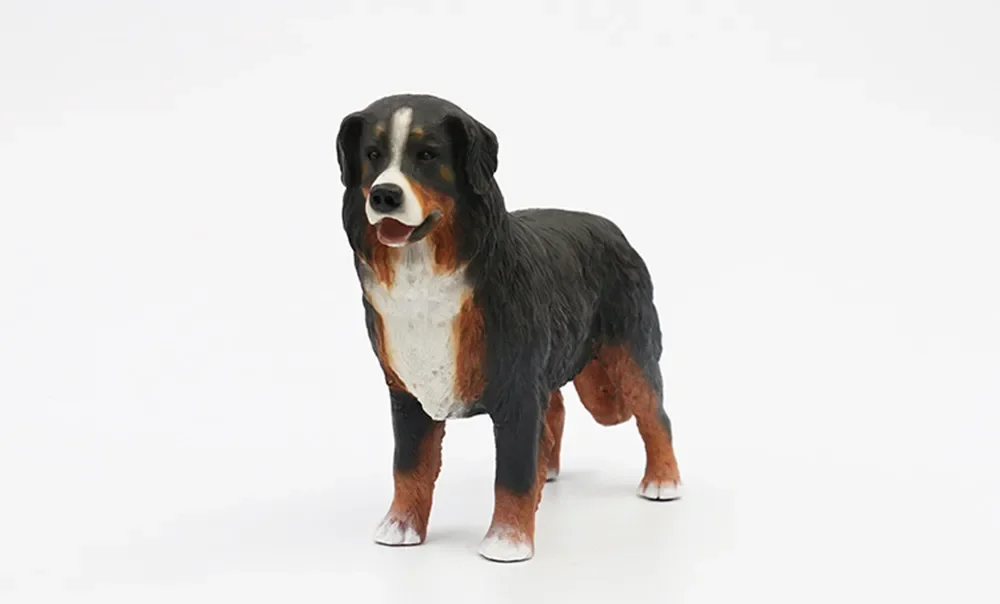 JJM Bernese Mountain Dog Pet Figure Canidae Animal Model Car Decor Toy Kid Gift