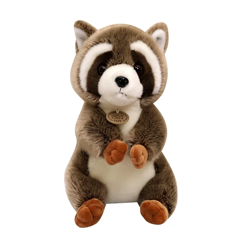 17-30cm Kawaii Raccoon Plush Toy Cute Lifelike Cartoon Animal Stuffed Dolls Kids Birthday Gift for Children