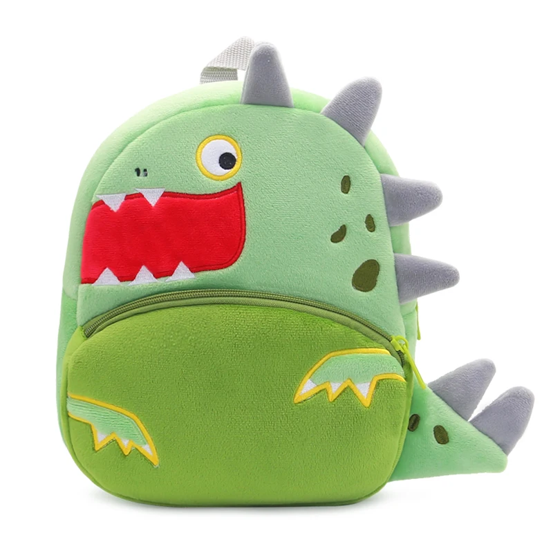 Boys Girls Backpack Cute Animal Big Mouth Dinosaur Children Plush Backpack Kindergarten School Bag