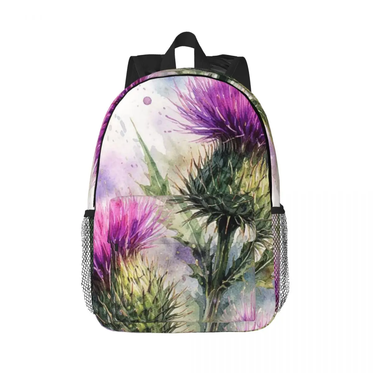 Scotch Thistle Plant Design Backpack Daypack Large Capacity Boys Girls BookBag Shoulder Bags for Men Women Kids School Bag