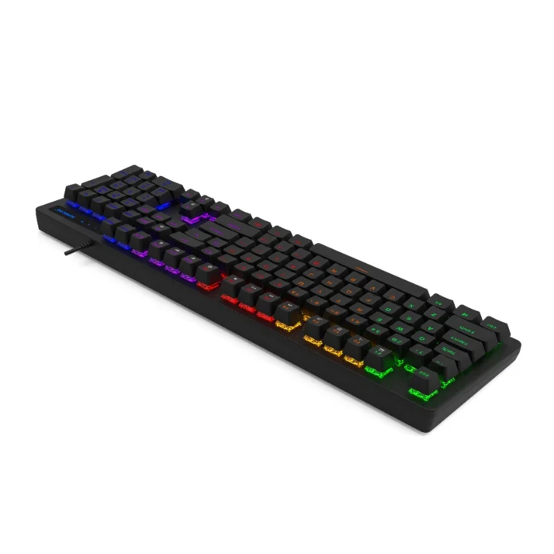 Mechanical Keyboard Blue Switches 104 Keys Gaming Keyboard LED Backlit USB Wired Keyboard for Desktop