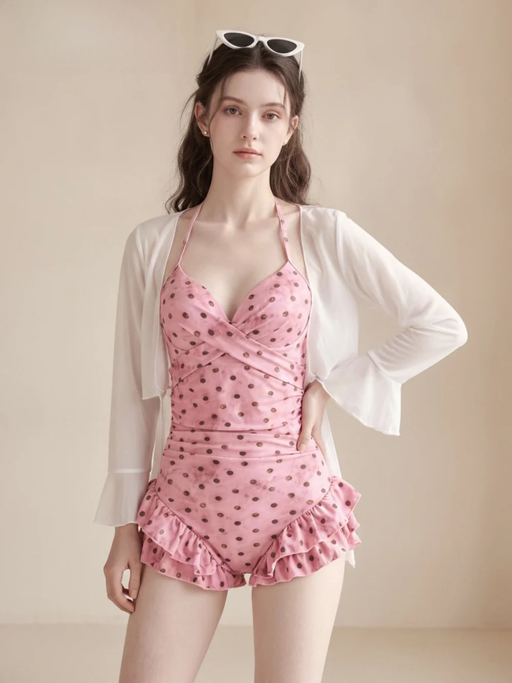 2026 New Style Conservative Girls One-Piece Swimsuit for Holiday And Swimming Breathable Quick Dry Polyester Spandex Suit