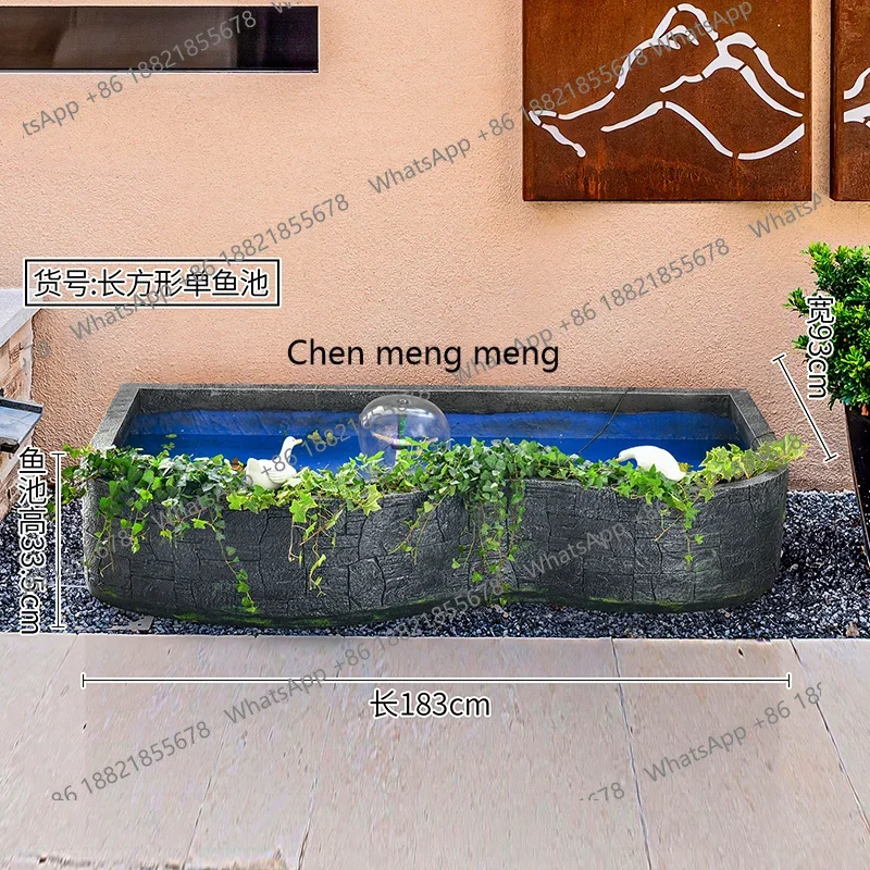 A74Outdoor landscaping villa fountain decoration water ornament, balcony lucky circulation water feature
