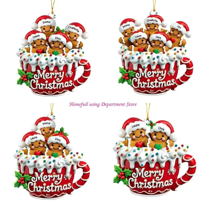 

Acrylic Gingerbreads Man And Christmas Tree Hanging Ornaments For Festival Holiday Homes Party Decoration
