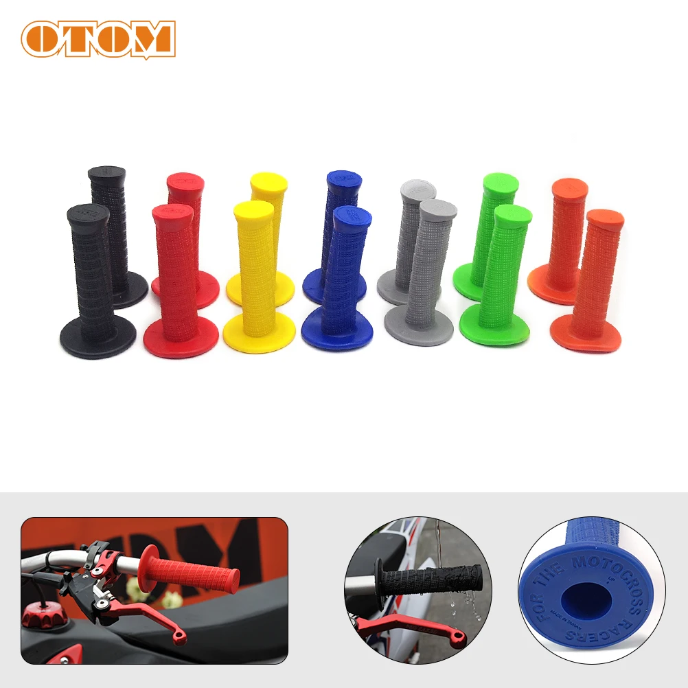 OTOM Motorcycle Universal Handle Grips Dirt Pit Bike Handlebar Rubber Diamond Pattern Non-slip 2024 New Hot Selling Twist Grip