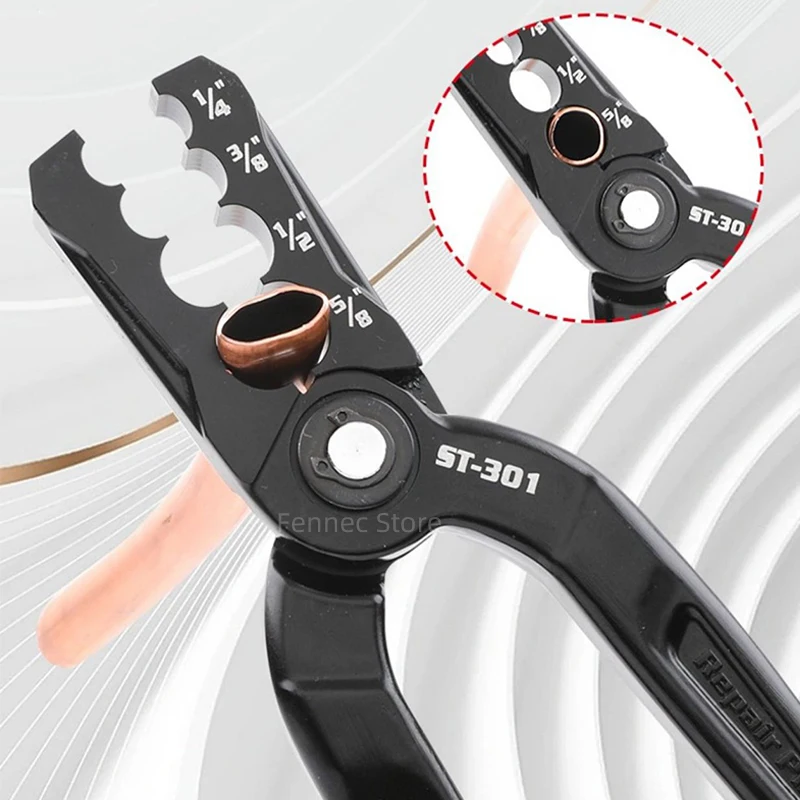 DSZH ST301 Copper Tube Repair Pliers Versatile Round Plier Tool Fix Leaks Quickly Easily Compound Rounder and Flat Folding Tube