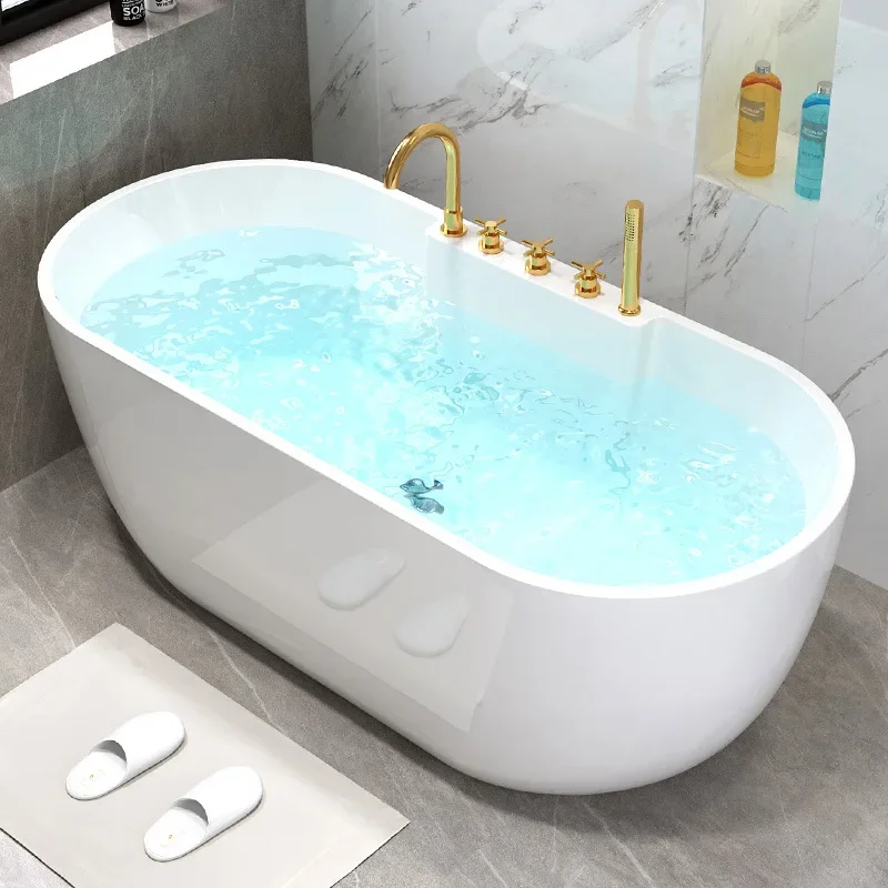 Acrylic independent integrated seamless bathtub factory straight hair 1.3-1 meter bathtub project