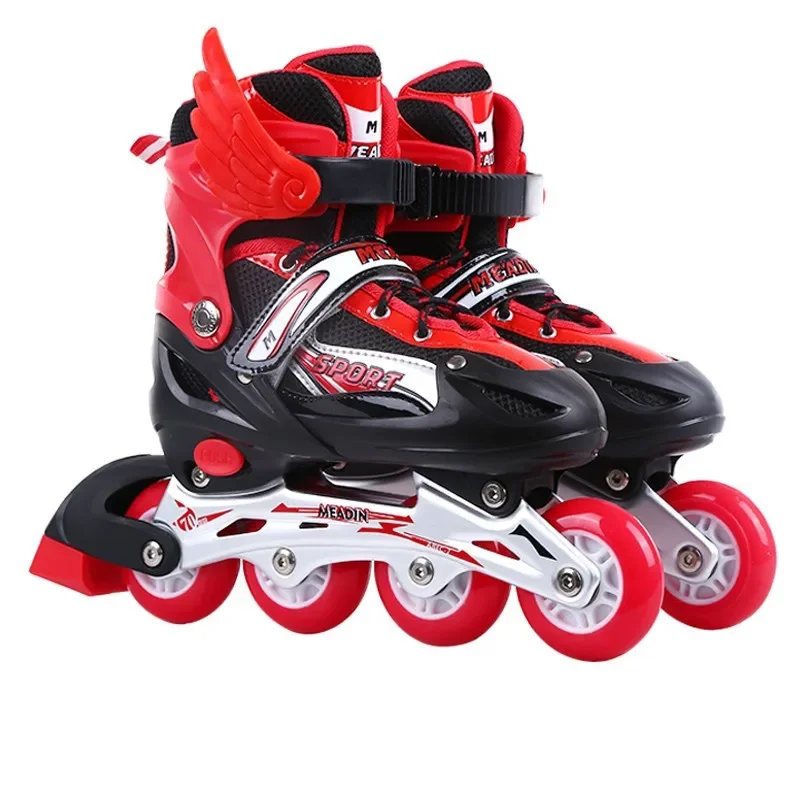 Patines de ruedas ajustables para niños con ruedas de luz de un solo flash, patines en línea al aire libre para niños, niñas, practican deporte