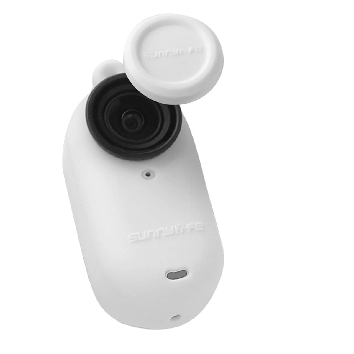 Protective Case for Shadowstone GO 3S Silicone Case Thumb Camera Lens Cap Protective Case with Lanyard White