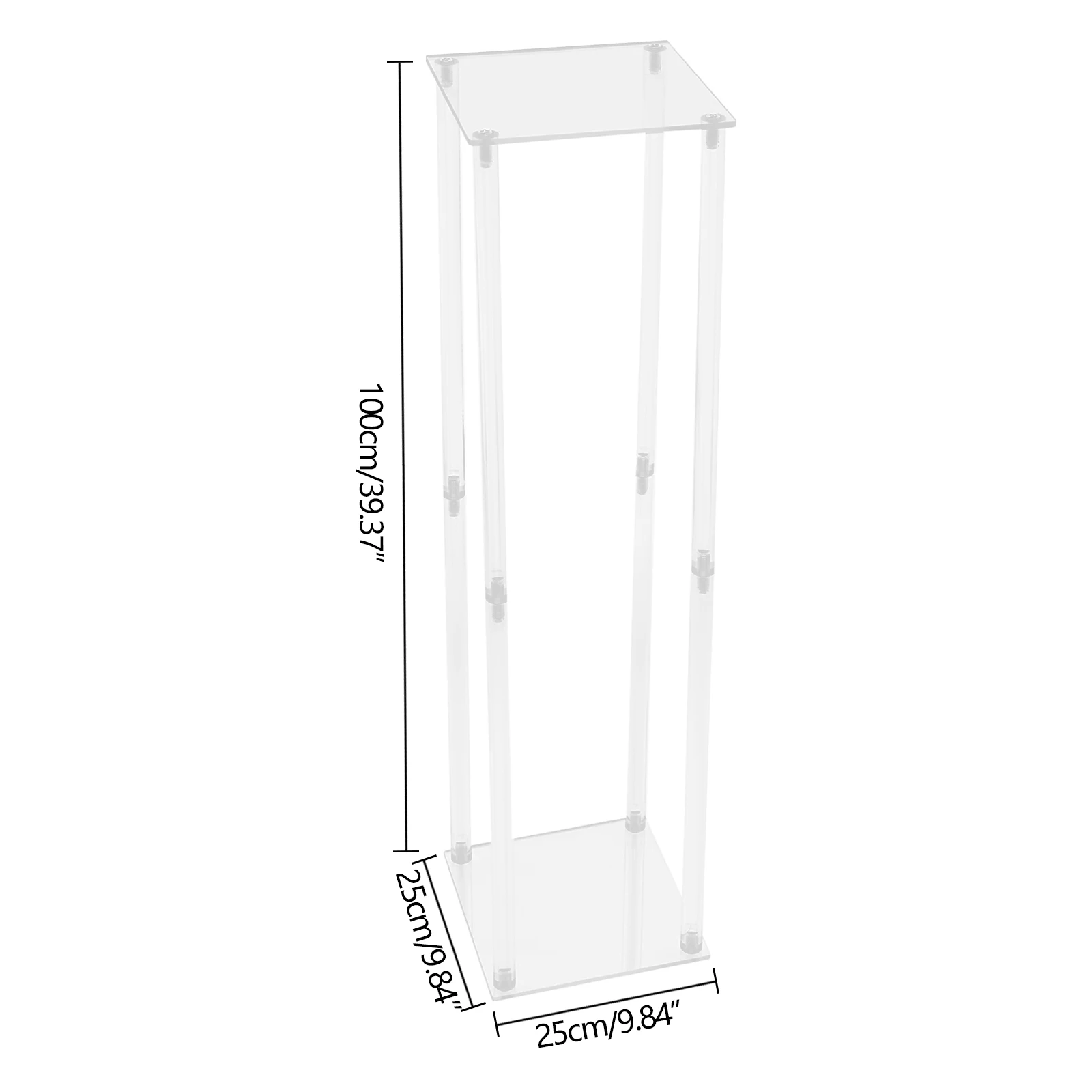 Clear Wedding Geometric Flower Vase Column Stand for Wedding Party Table Centerpiece for Home Decor