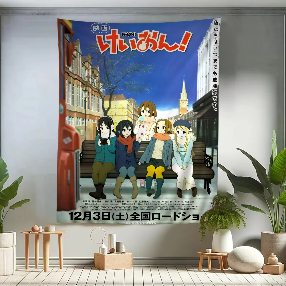 K-On Anime Cartoon Tapestry Kawaii Room Decor Hippie Bohemian Wall Tapestry Art Science Fiction Room Home Decor Art Home Decor