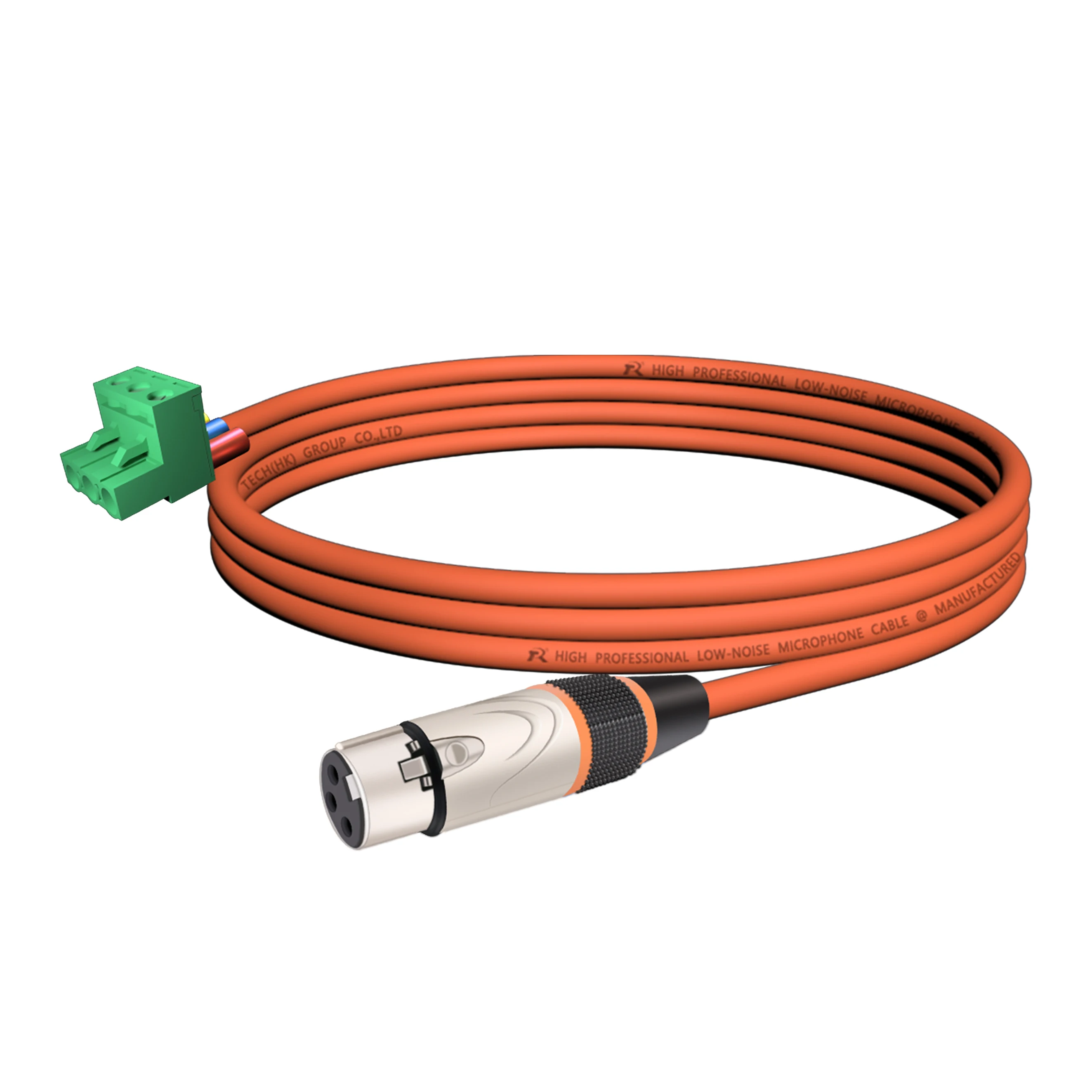 Phoenix-Terminal, direkter 3P-XLR-Anschluss, mit abgeschirmtem Kabel, silberfarbener Metallanschluss mit Anti-Zug-Hülse, zur Konvertierung von Audiogeräten – Detail 8