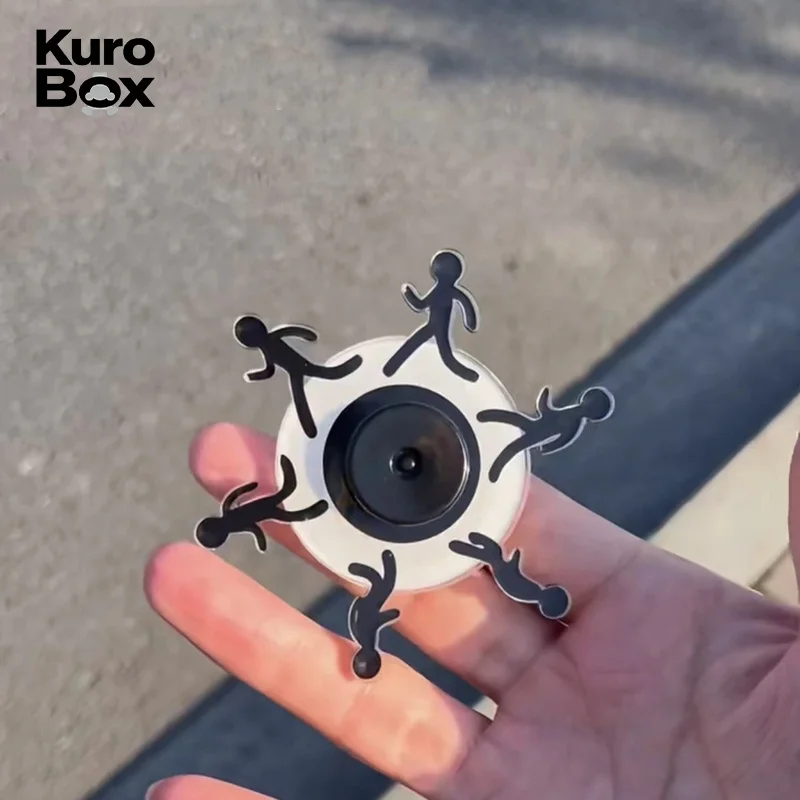 لعبة إصبع ديناميكية للجري من الأكريليك Stickman Fidget Spinner لتخفيف التوتر، أداة دوارة للترفيه للأطفال والكبار #1
