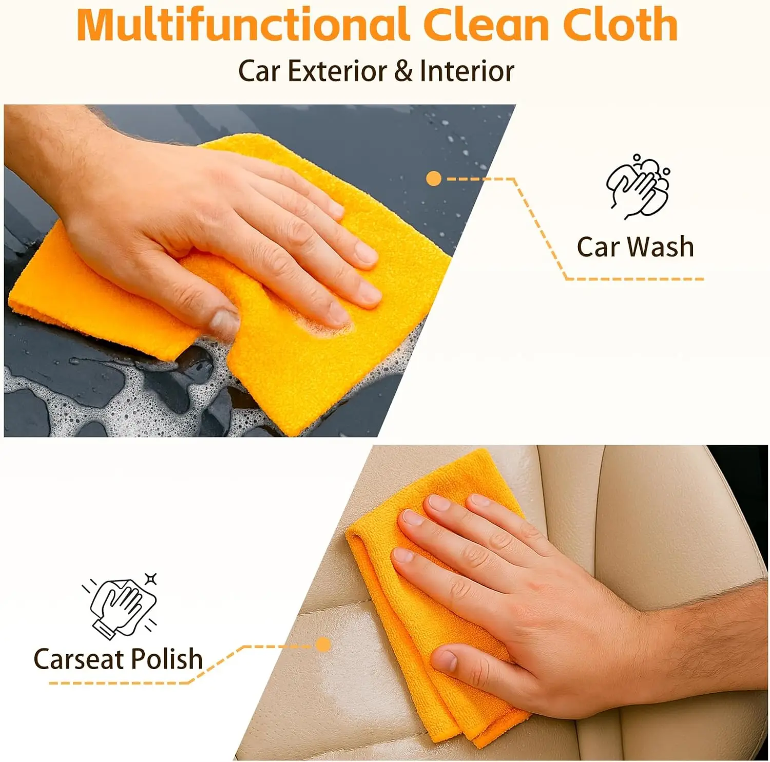 SRB Microfiber Cleaning Cloth Roll, 30 Pcs (1 Roll) Tear-Away Towels Washable, Microfiber Towels for Cars, Reusable Paper Towel view 6