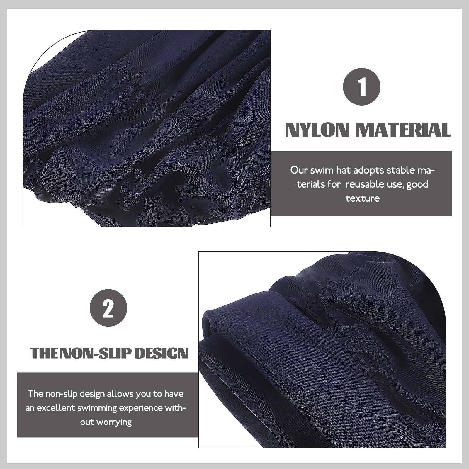 

Extra Large Swim Cap Swimming Caps for Women Comfortable Hats Summer Navy Cool Miss