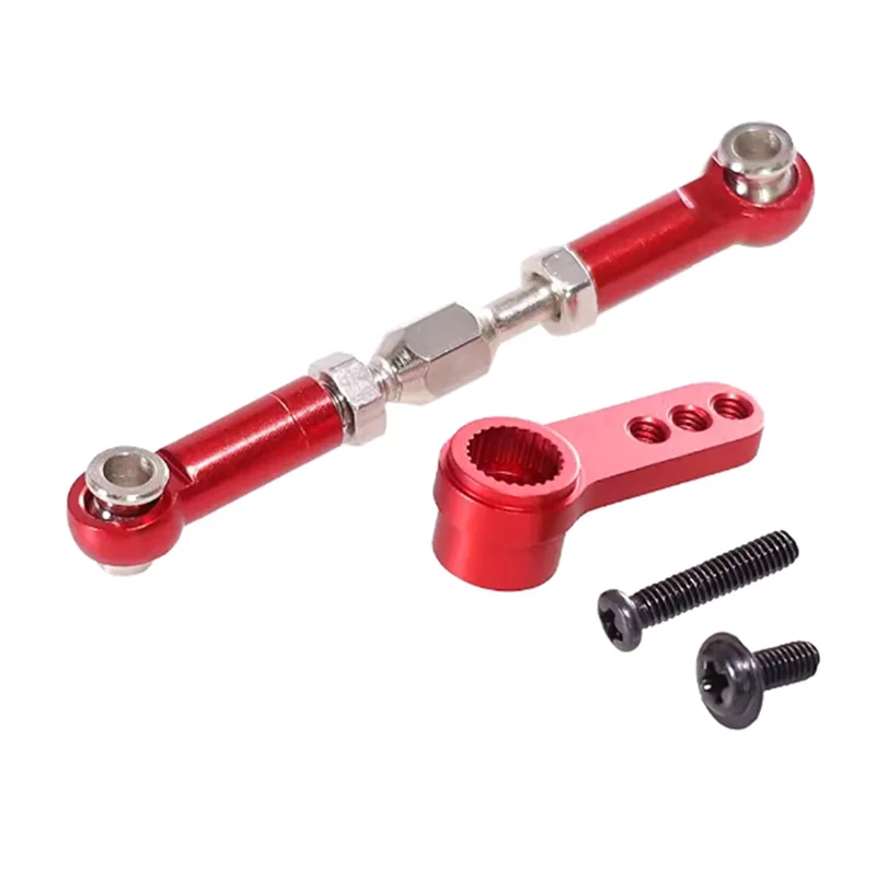ABUM-Metal Steering Gear Lever & Steering Gear Arm For MJX 1/16 16207 16208 16209 16210 H16 RC Car Upgrade Parts