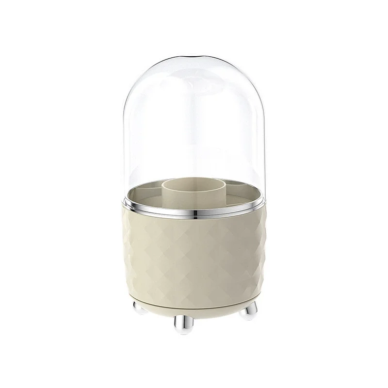 صندوق تخزين قلم المكياج، أنبوب تخزين فرشاة المكياج الدوار المقاوم للغبار