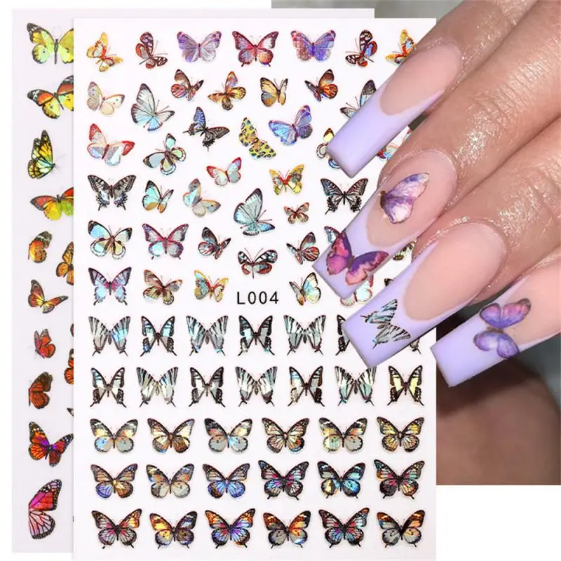 Comic Adhesive 3D Nail Sticker Foil Decals For Nails Sticker Art Cartoon Nail Art Decorations Designs Tool