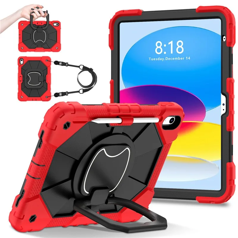 Shockproof Case For iPad A16 11th 2025 A19 12th 2026 10th 10.9 2022 Kickstand Cover iPad 10th 11th 12th Kids Friendly Funda+Belt