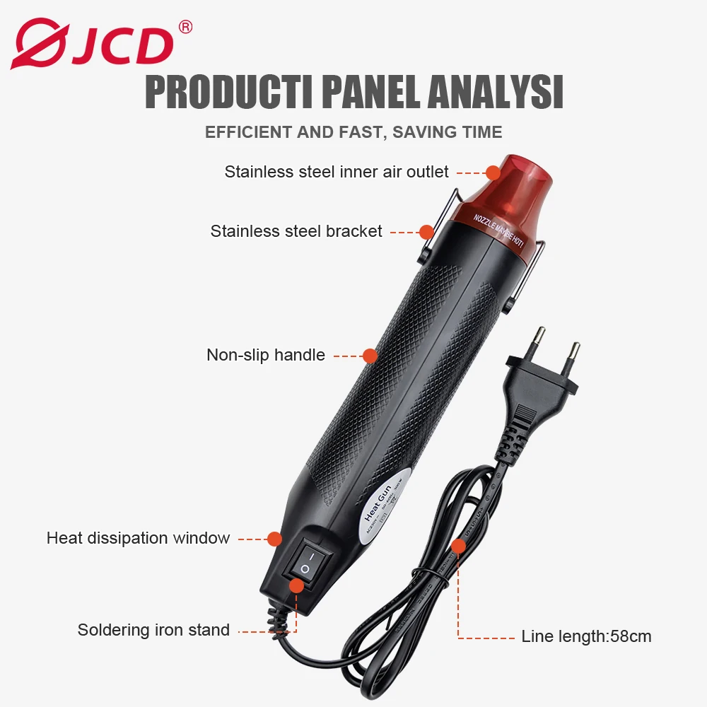 Mini Hot Air Gun for DIY Crafts Portable 300W Heat Air Gun Tool for Embossing Shrink Wrapping Drying Paint Heat Gun