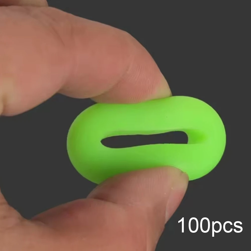 

For Fishing Rod Protection And Securing 100pcs 3Size 25/30/33mm Elastic Rod Stop Ring Anti-slip Waterproof Rod Ring Elastic