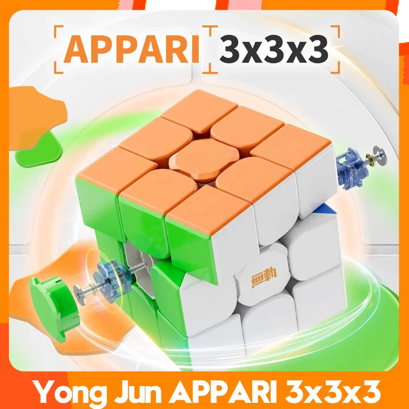 NEW Yong Jun APPARI 3x3 Axis Magnetic Magic Speed Cube Stickerless Professional Fidget 3x3 M 3M Toys Cubo Magico Puzzle