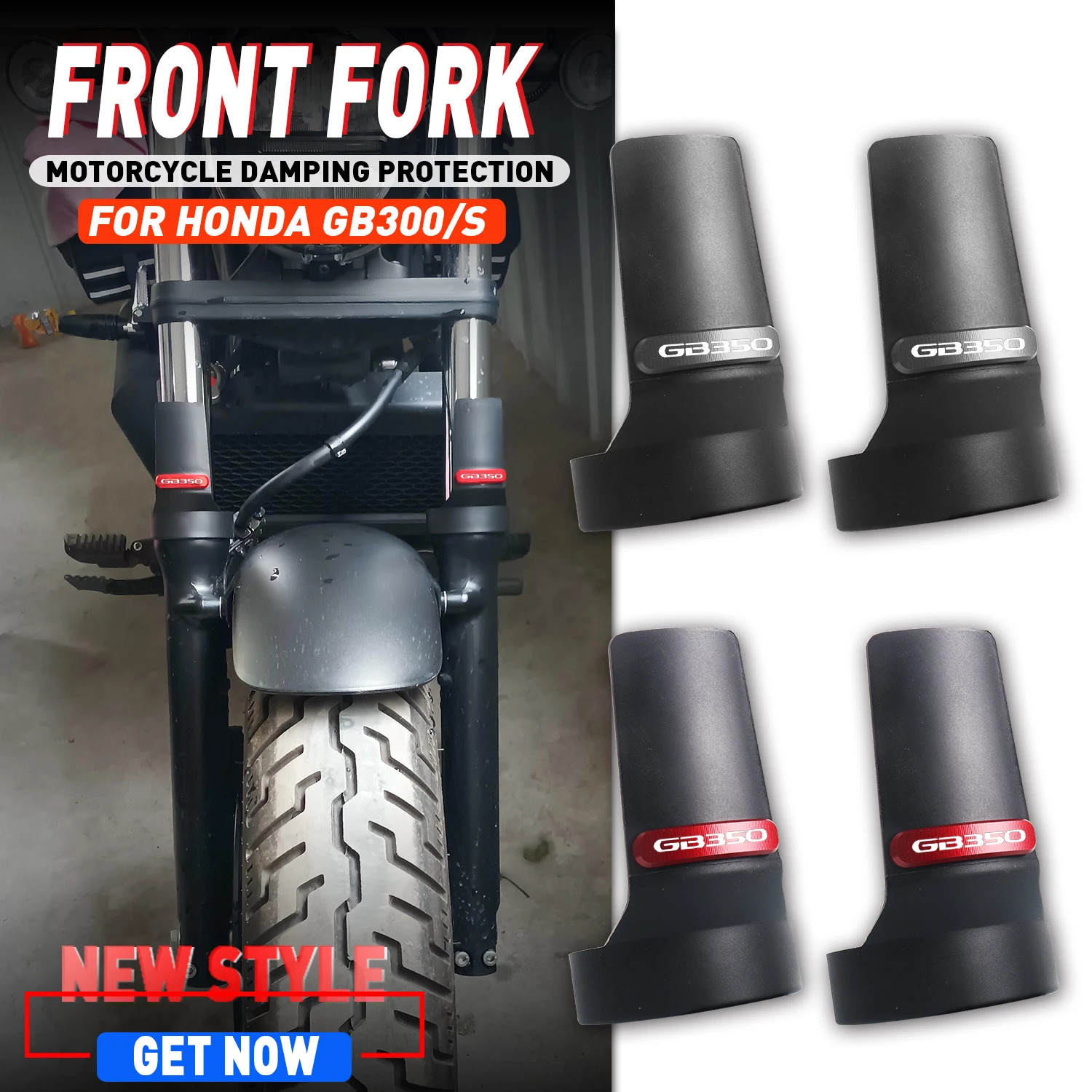 For Honda GB350 GB350S 2021-2023 Motorcycle GB350 Front Fork Guard Shock Absorbing Protective Shell Cover