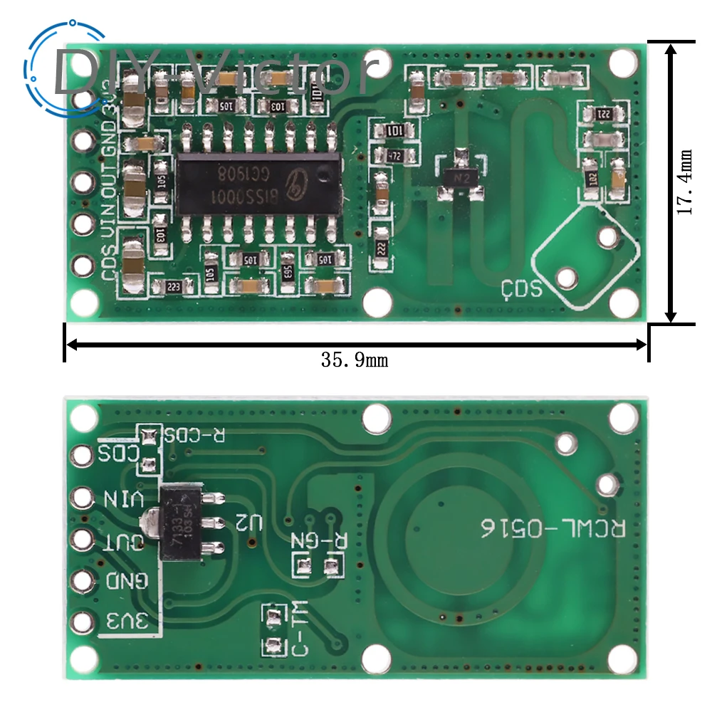 RCWL-0516 microwave radar sensor module Human body induction switch module Intelligent sensor