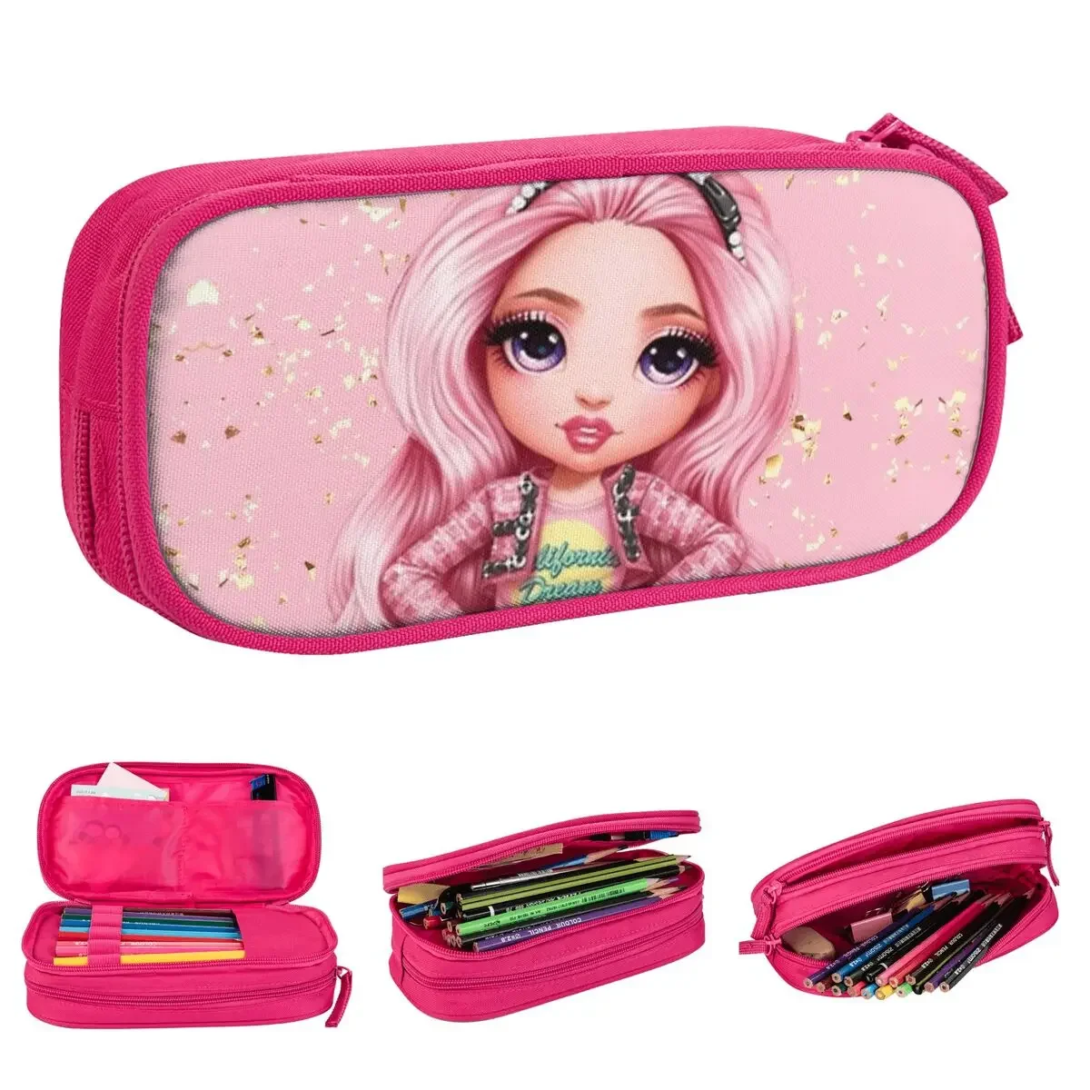 

Пенал для карандашей Bella Parker, Радужный пенал для студентов, большой пенал для хранения, школьные подарки, канцелярские принадлежности