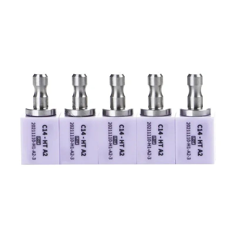 cerámica de vidrio Dental C14 CAD/CAM, bloques de disilicato de litio, materiales de translucidez para sistema Sirona, 5 piezas,bloques disilicato