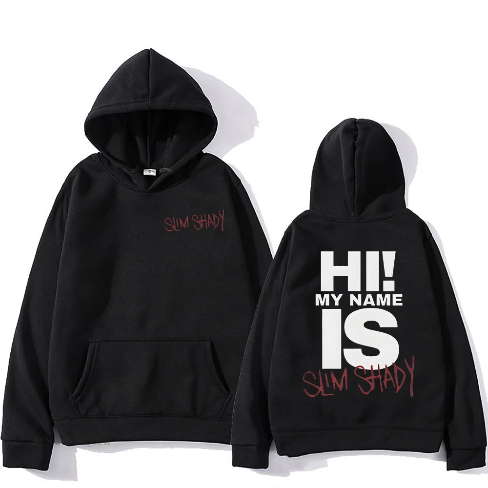 Eminem Slim Shady Hoodies For Men Woen Hip Hop Rapper Long Sleeve Men Women Sweatshirts Long Sleeves Fleece Hooded Pullovers