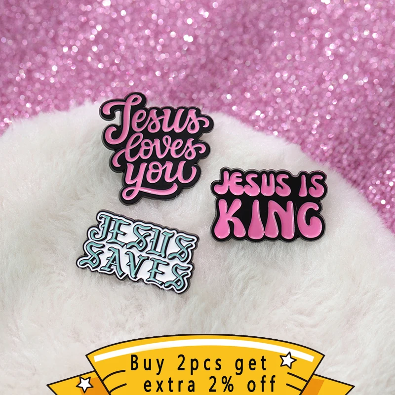 Eulogizing Jesus Quotative Enamel Pins One Day At A Sweet Jesus Brooches Lapel Badges Quotes Banner Jewelry Gift For Kids Friend