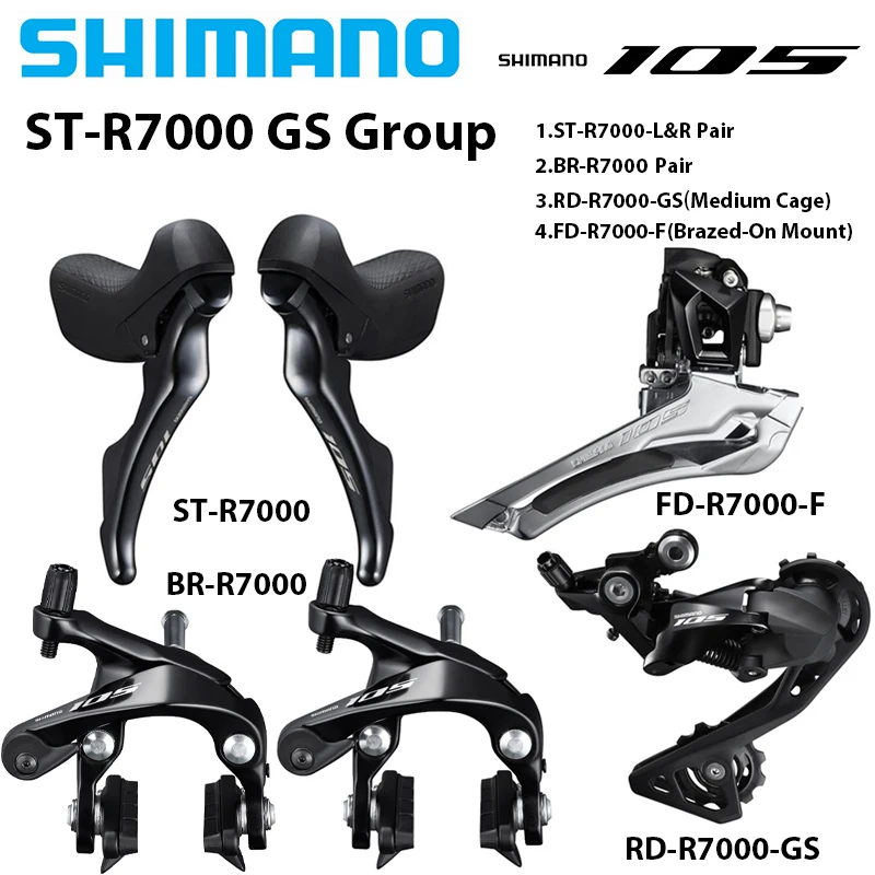 SHIMANO 105 R7000 R7020 2X11Speed Groupset ST SHIFT LEVER Right Left 11v REAR DERAILLEUR Front Derailleur Brake Caliper Group