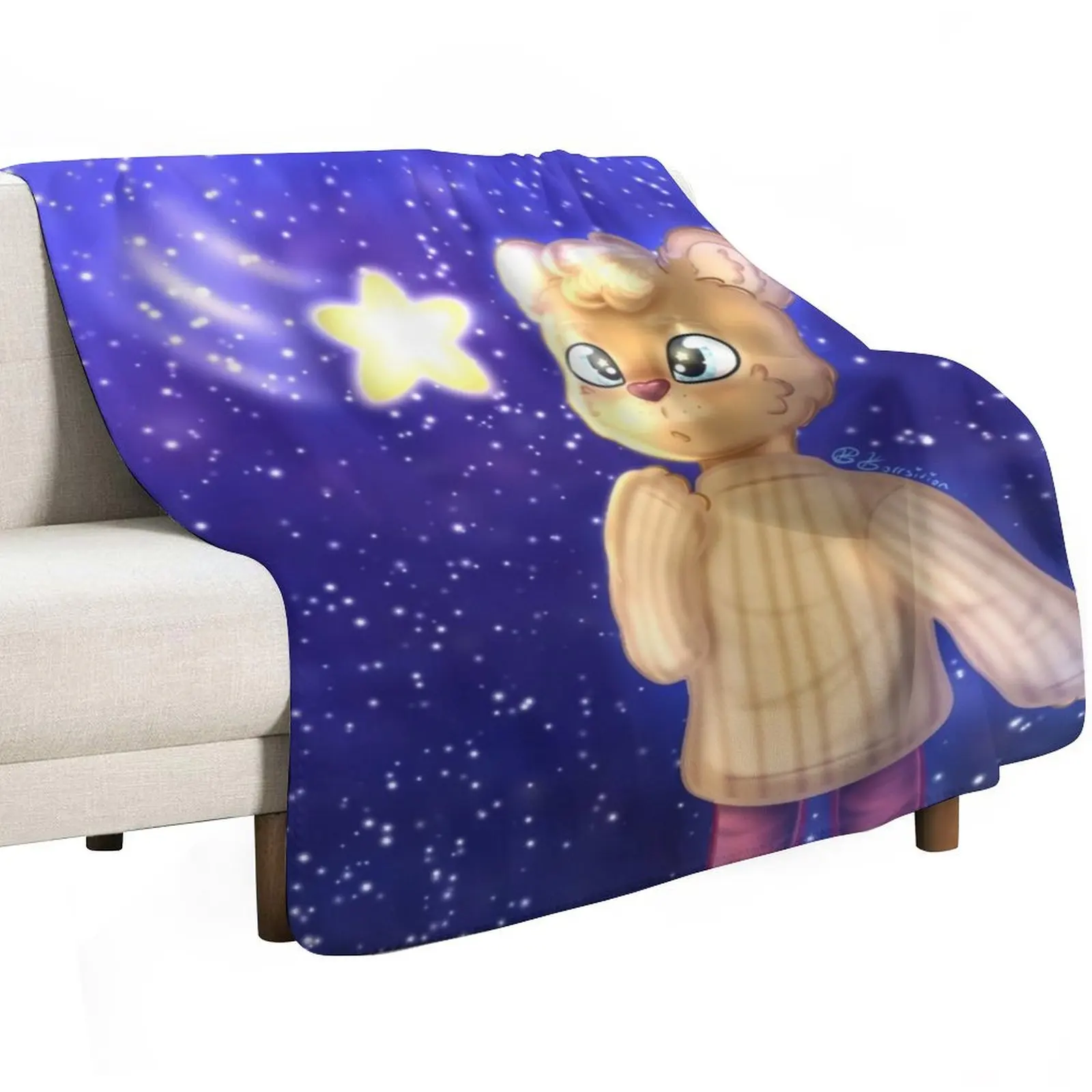 

Ruben-Wish Upon A Star Throw Blanket For Decorative Sofa blankets ands Flannel Fabric Blankets