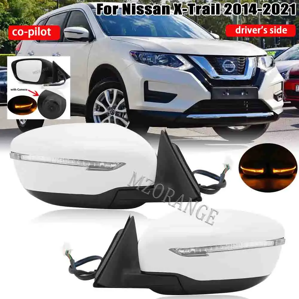 For Nissan Rogue X-Trail T32 2014 2015 2016 2017 2018-2021 Rear View Side Door Mirror ASSEMBLY Electrical folding Heated