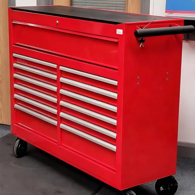 Cheap 13 Drawer Tool Cabinet Garage Metal Roller Tool Trolley Case 4 Wheel Tool