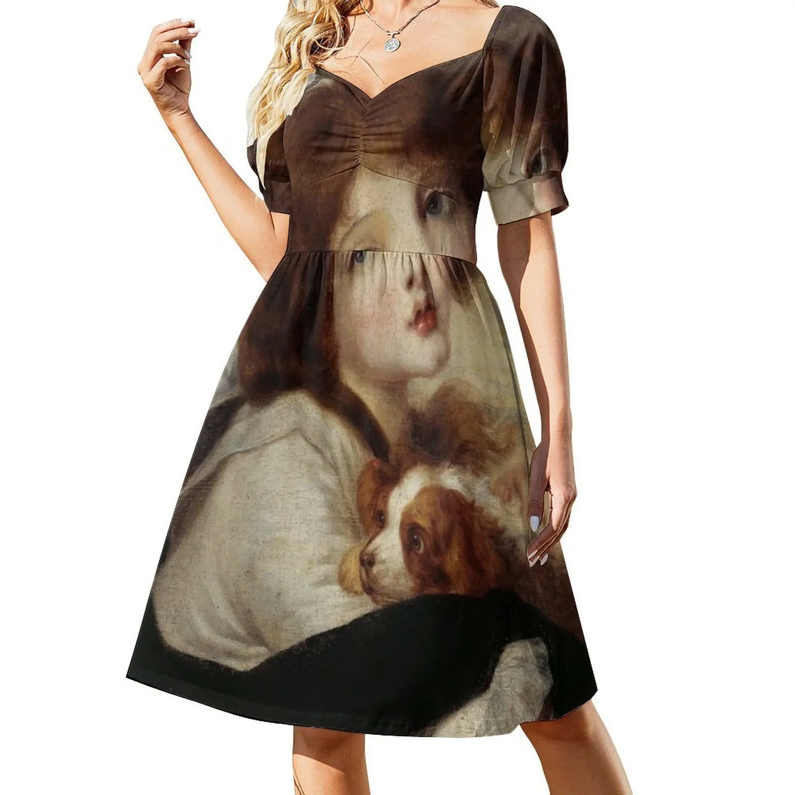 Greuze Jean-Baptiste-صورة لفتاة صغيرة مع فستان حفلات نسائي ملابس نادي مطبوعة عصرية للإناث #2