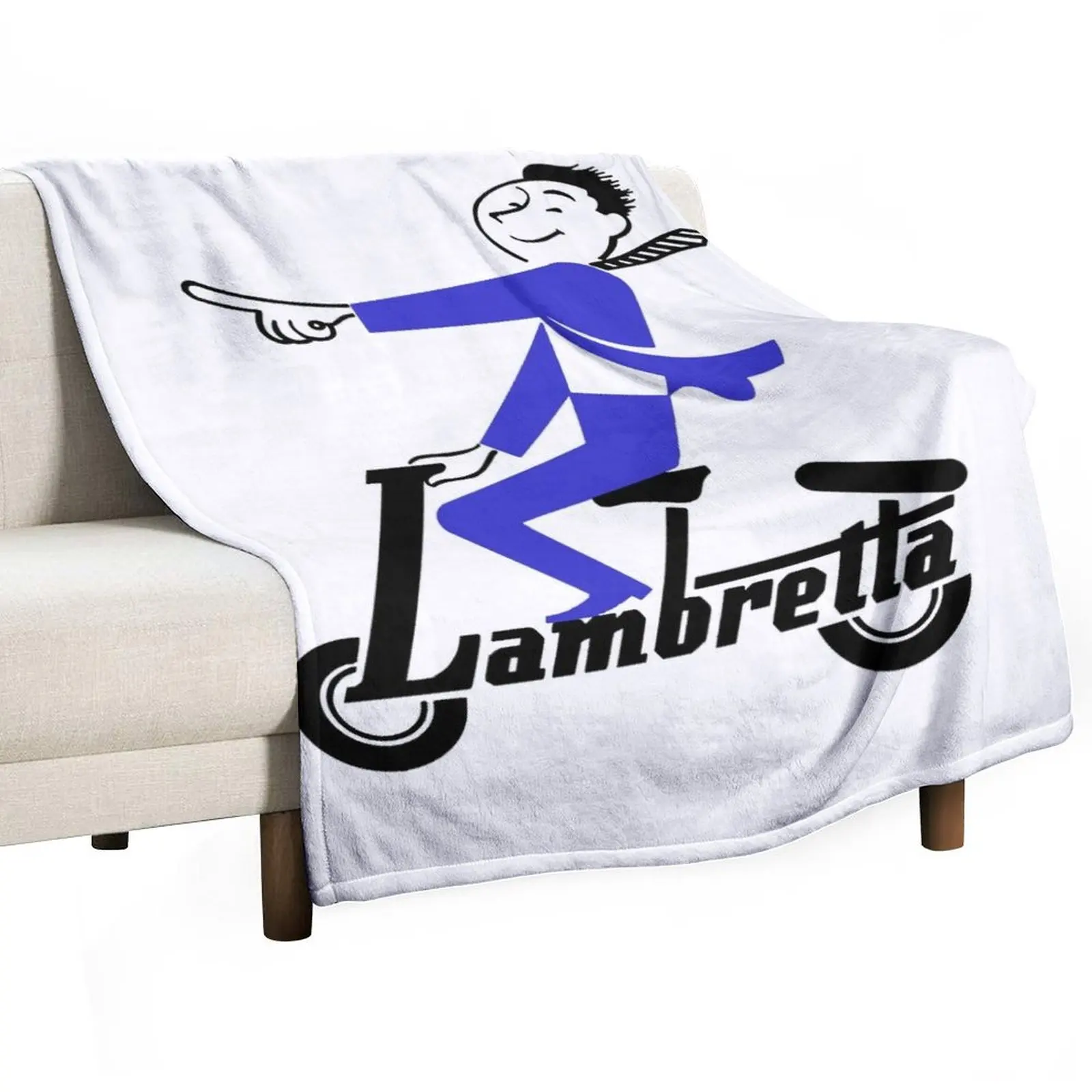 

Lambretta Man in suit Throw Blanket Flannels Picnic Single Retros Blankets