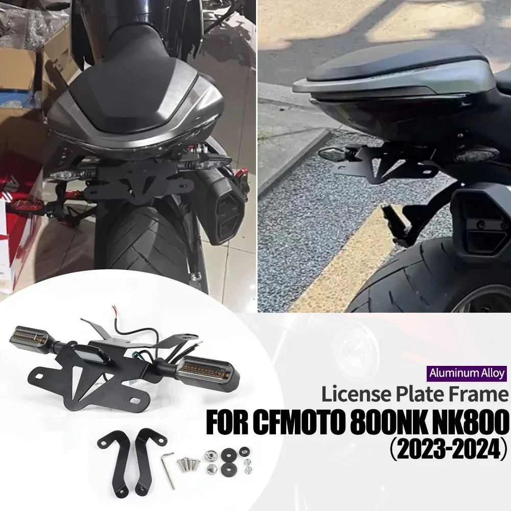

For CFMOTO 800nk NK800 NK 800 NK 2023 2024 Motorcycle Fender Taillight License Plate Holder Rear Tail Signal Lamp Plate Bracket