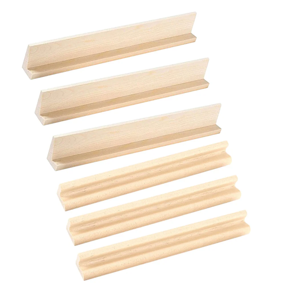 6 basi per domino con alfabeto in legno, set artigianale fai da te, scaffali per domino decorativi, supporti per treni messicani, display per lettere, home office