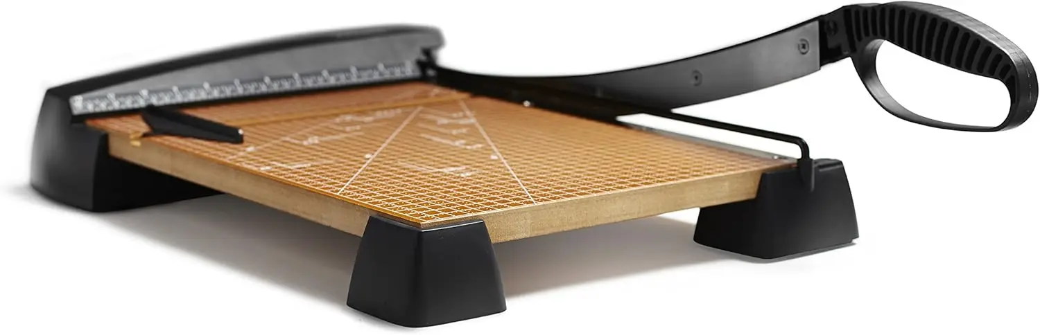 

Профессиональный гильотинный резак для бумаги и картона, 15-дюймовая режущая поверхность - прочный и точный, для школы и работы