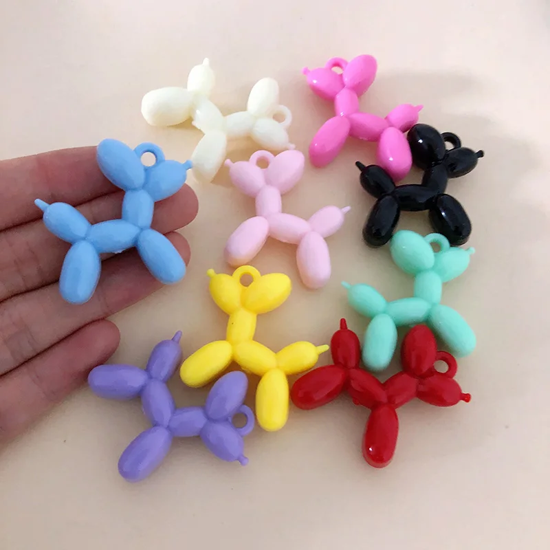 10pcs 35x35mm Popular Puppy Dog Acrylic Charms Kawaii Small Pet Pendant For Earring Keychain Diy Accessory Cute Jewelry Findings