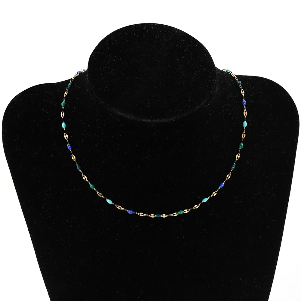 1Meter Stainless Steel Dripping Oil 2mm Lip Chain for DIY Necklace Bracelet Clothing Jewelry Making Accessories image 2