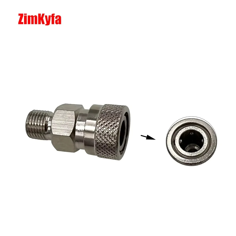 8mm Female Socket Copper Plating Quick Release Disconnect Coupler Fitting M10*1 Thread W/ PU O-ring 1 Piece