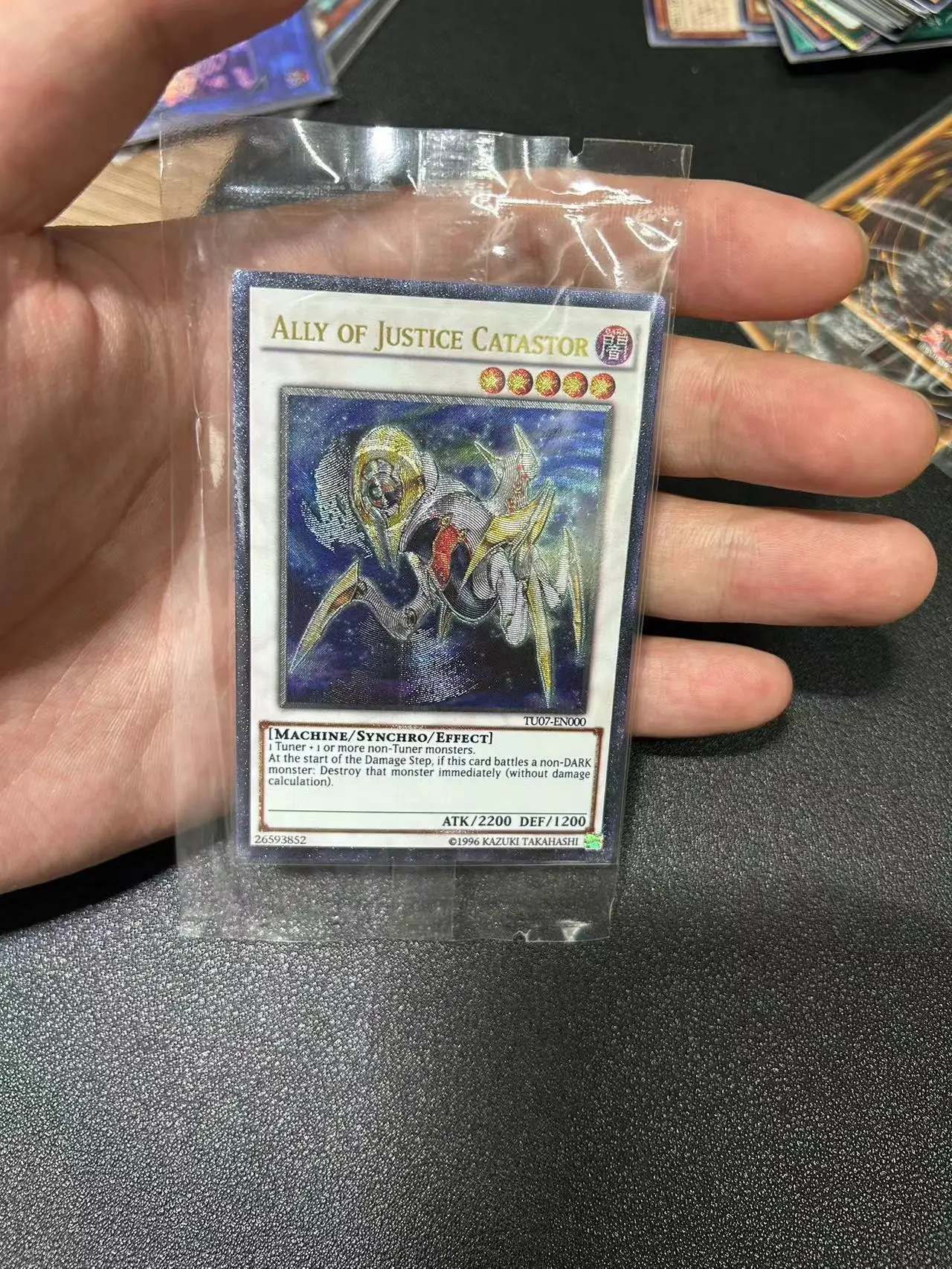 Yu Gi Oh Ultimate Rare/UTR TCG Ally of Justice Catastor(TU07-EN000) Board Game English Gift Collection Toy Card (Not Original)