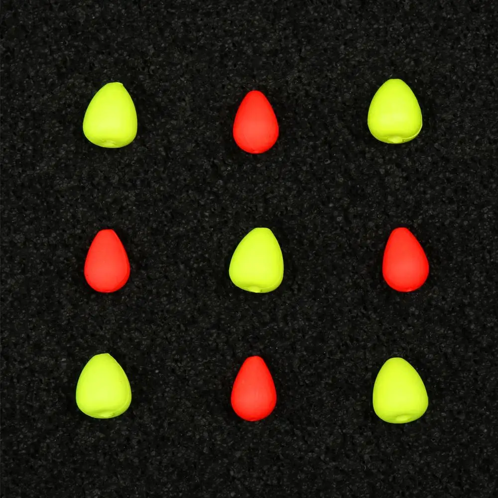 100pcs Visualable Beans Float Tail Eye-catching Beans Sensitive Amplify Moveable Float Tackle Red/Yellow Fishing Signal Sender